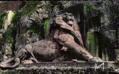 CPA Belfort Le Lion Oeuvre de Bartholdi