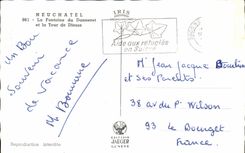 CPA Neuchatel La Fontaine Du Danneret Et La Rour De Diesse