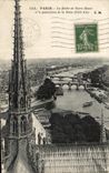 CPA Paris the dleche of Notre Dame and the panorama of the Seine
