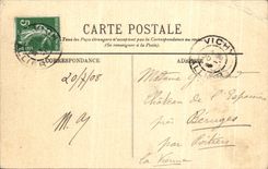 CPA Busset le Chateau La Cour