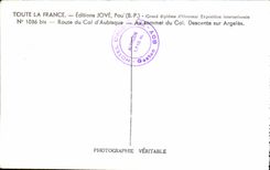 CPA Pau Road Of the collar of Aubisque At the top of the collar Descent on Argeles Cows