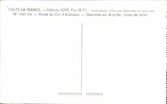 CPA Pau Road Of the Collar of Aubisque Descent on Argeles sunrise