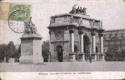 CPA Paris Arc De Triomphe del carrusel del Louvre