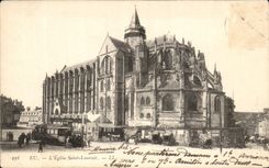 CPA tienen la tranvia de Saint Laurent de la iglesia