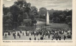 CPA Wiesbaden Kurhaus Gartenseite MIT Cleans Room Seen of Garden Cleans House Garben Site