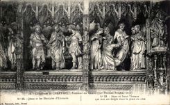 CPA Cathedrale de Chartres Poutour du Choeur Jesus et les Disciples d'Emmaus