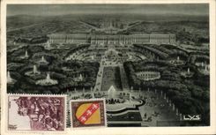 CPA Versailles Panorama du Chateau et Jardin 