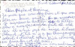 CPSM Crest Voland Arrival of the Ski-lift of the Lachat Mount Charvin