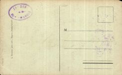 Russet-red CPA Falls of Diosaz Barme Bridge