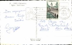 CPSM Caen Church Saint Jean