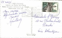 CPSM Interior Caen of I' Eglise Saint Pierre