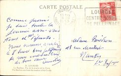 CPA Lourdes La Basilique Vue de La Prairie de la Grotte Moutons 
