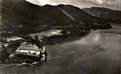CPA the Abbey D' Hautecombe and the Lake of Le Bourget