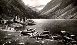 CPA Env de Cauterets Lake Gaube the lake downstream