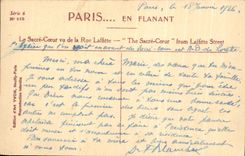 CPA Paris While Strolling Sacring Heart seen of the street Laffitte Montmartre