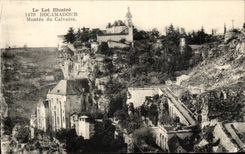 CPA Le Lot Illustree Rocamadour Montee Du Calvaire