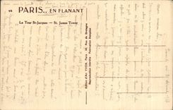 CPA Paris While Strolling the Tower St Jacques