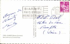 CPA Biarritz Les Jardins et la Grande Plage