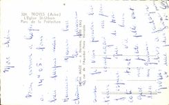 CPA Troyes the Church St Urbain Park of the Prefecture