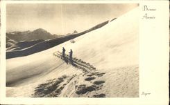 CPA Bonne Annee Montagne Ski 