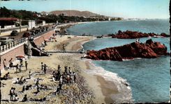 CPA the Dimension of Azure Bocca Surroundings of Cannes the Beach