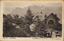 CPA Lourdes Funiculaire du Pic du Jer La Gare superieure