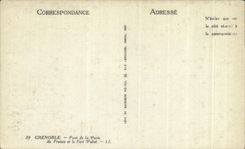 CPA Grenoble Pont de la Porte de France et le Fort Pabot