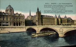 CPA Paris Conclergerie Sainte Vault Tours of I' Horloge Barge