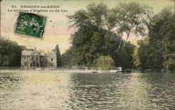 CPA Enghien les Bains the Castle of Enghien Seen of the Lake
