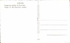 Virgin CPA Lyon of the bell-tower of Fourviere