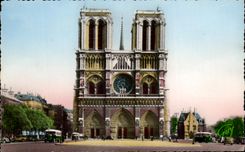 CPA Paris And Its Wonders Cathedral Notre Dame and the square