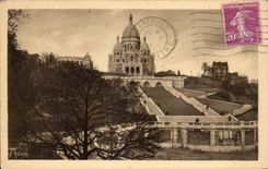 CPA Small Tableaux De Paris the Basilica of the Sacring Montmartre Heart