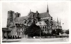 CPA Rheims Places Carnegie and the Cathedral