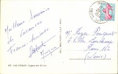CPA Lac Leman Cygne sur le Lac Suisse
