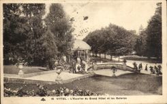 CPA Vittel the Staircase of the Large Hotel and Galleries