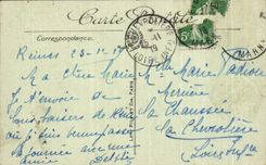 CPA the Great War the Crime of Rheims the Cathedral inceusice by