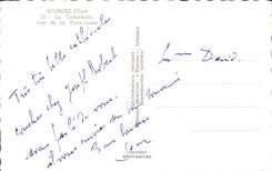 CPA Bourges la catedral vista de la puerta amarilla