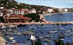 CPA the Dimension Of Cannes Azure the Port and the Small cross