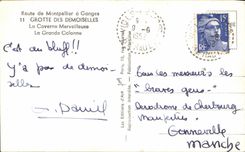 CPA Grotte Des Demoiselles La Caverne Merveilleuse La Grande Colonne
