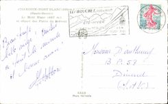 CPA Chamonix Mont Blanc the Mont Blanc and the departure of the tracks of Brevent