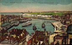 Panorama de CPA Dieppe del puerto tomado de los barcos de Jacques del santo de la iglesia