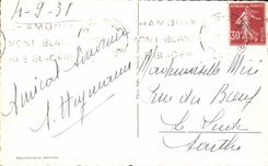 Swiss CPA Geneva Rousseau Bridge of Mont Blanc and Mont Blanc