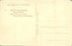 CPA Rouen Places Market Jeanne d' Arc On Its Roughing-hew