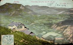 CPA Lourdes Panorama vue prise du Pic du per