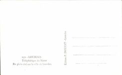 CPA Lourdes Telepherique du Beout En Plein Ciel sur la Ville de Lourdes