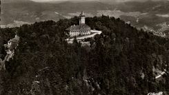 CPA Baden Baden Merkur put der Bergstation und der Merkur Bahn