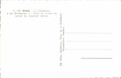 CPA Rheims the Cathedral Detail of the Tympanum of the Gate of the last Judgment