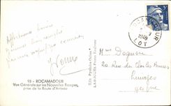 CPA Rocamadour Vue Generale sur les Nouvelles Rampes prise de la Route d'Arrivee