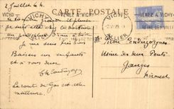 CPA Vichy Hotel De Pleasure And Beautiful Shore On the Park