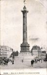 CPA Paris Places Bastille and the column of July